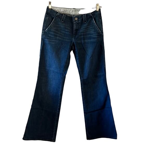 1969 Gap Boyfriend Flare Jeans Blue Denim Size 28/6 - Picture 1 of 9